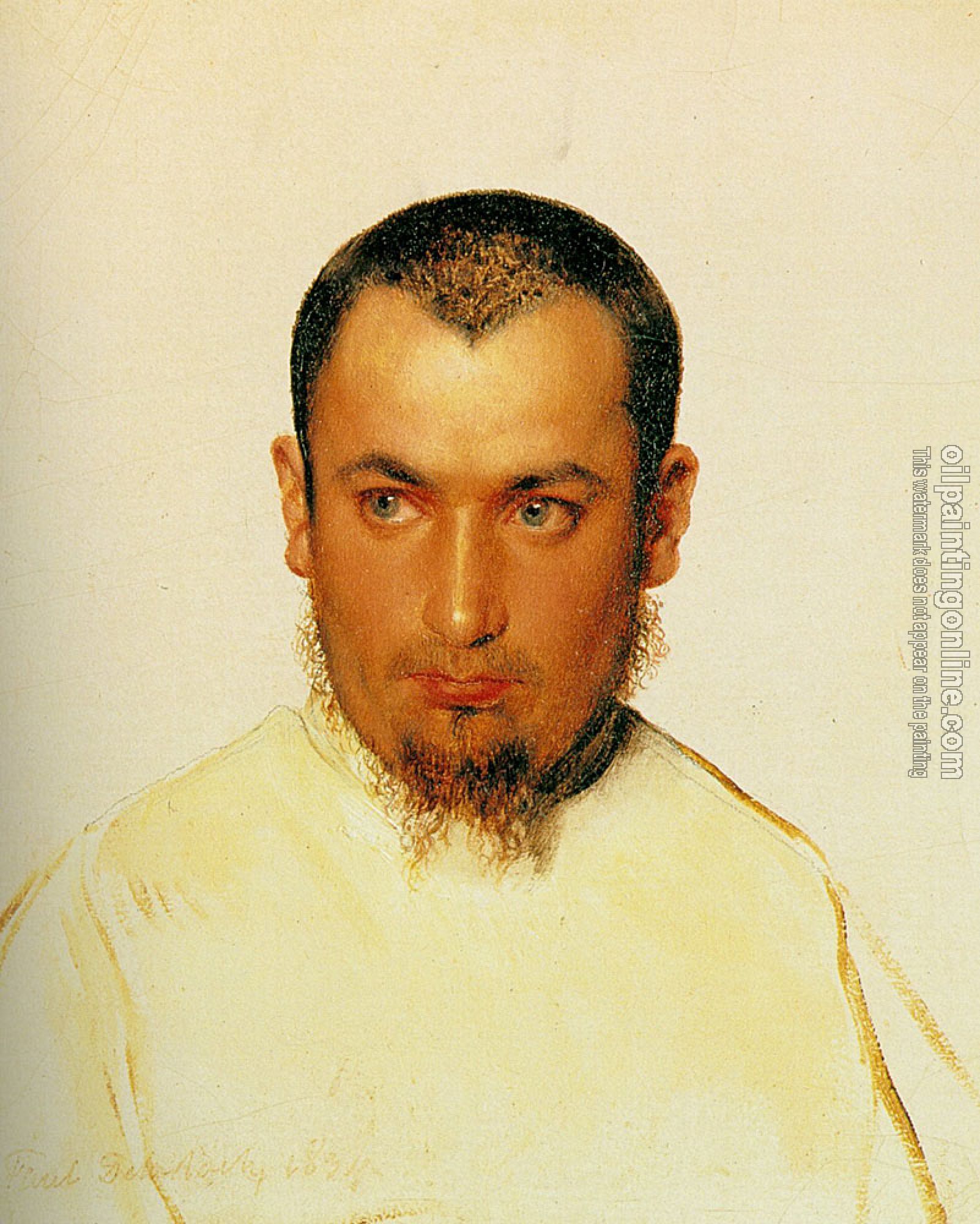 Paul Delaroche - Head of a Camoldine Monk